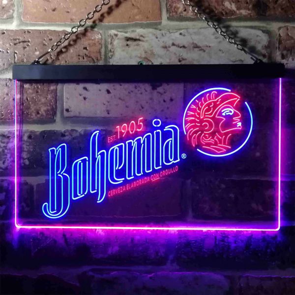 Bohemia Beer Dual LED Neon Light Sign